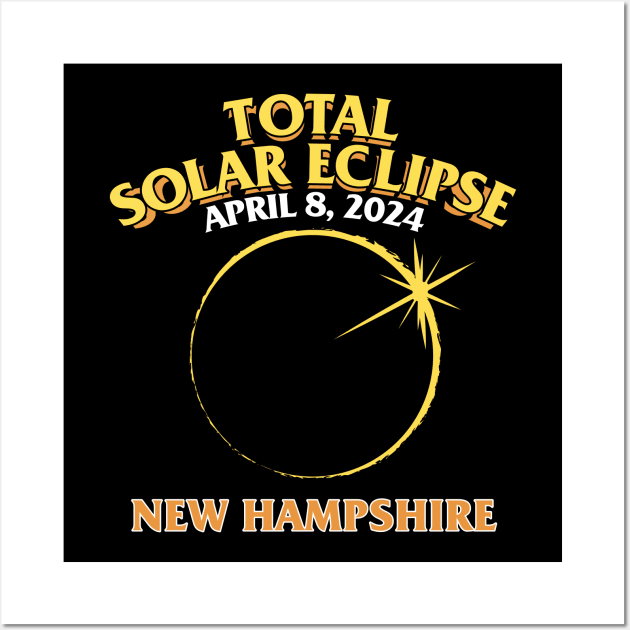 Total Solar Eclipse 2024 - New Hampshire Wall Art by LAB Ideas